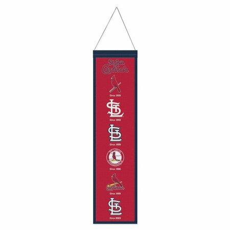 TOKENS 8 x 32 in. St. Louis Cardinals Wool Heritage Evolution Design Banner TO3369296